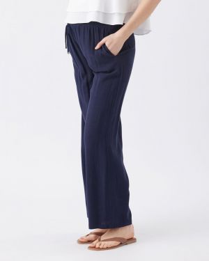 MARLOW SHIRRED PANT NAVY