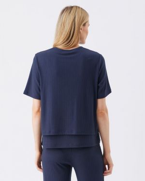 MIKE RIB NURSING TOP NAVY
