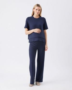 MIKE RIB NURSING TOP NAVY