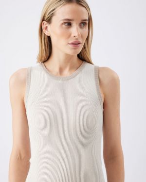 NOA RIB KNIT NURSING DRESS NATURAL/TAUPE