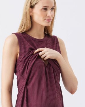 PETER RIB NURSING TANK MAROON