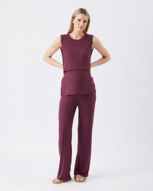 PETER RIB NURSING TANK MAROON
