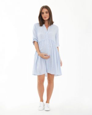 SAM STRIPE DRES SKY BLUE/WHITE
