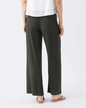 WIDE LEG TENCEL PANT OLIVE