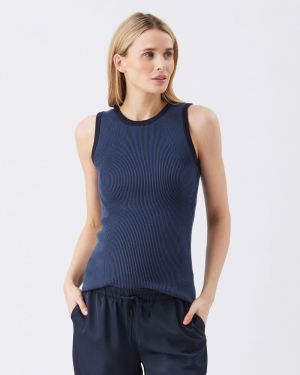 ZOE RIB KNIT NURSING TANK INDIGO/NAVY