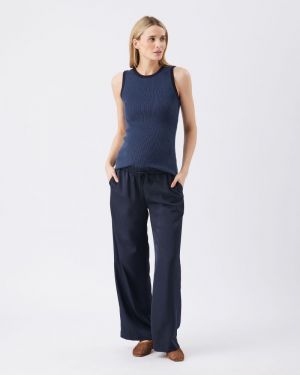 ZOE RIB KNIT NURSING TANK INDIGO/NAVY