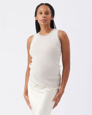 ZOE RIB KNIT NURSING TANK NATURAL/TAUPE