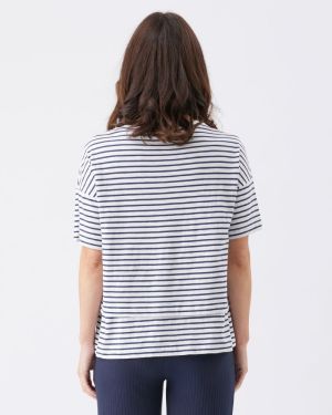 CLAUDETTE NURSING TEE WHITE/INK