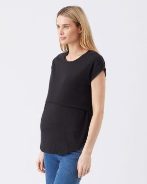 ZIGGY NURSING TEE BLACK