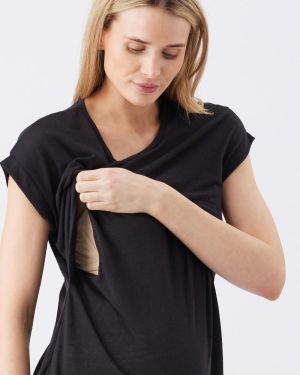 ZIGGY NURSING TEE BLACK