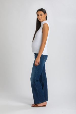 DAD JEANS WA01 DARK BLUE
