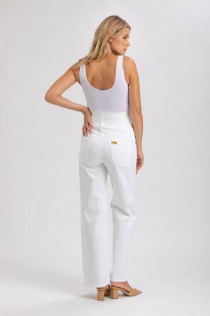 JEANS WIDE  0000 WHITE