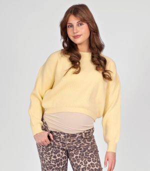 KNIT CROPPED 2007 SOFT YELLO