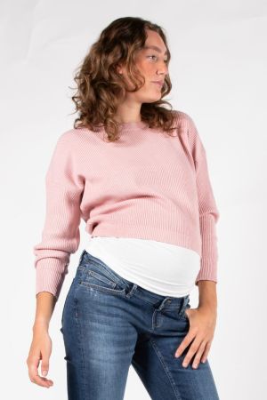 KNIT CROPPED 4008 PINK BLUSH