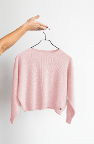 KNIT CROPPED 4008 PINK BLUSH