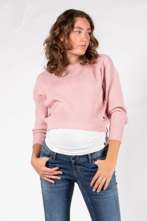 KNIT CROPPED 4008 PINK BLUSH