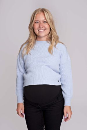 KNIT CROPPED 7008 LIGHT BLUE