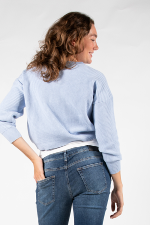KNIT CROPPED 7008 LIGHT BLUE