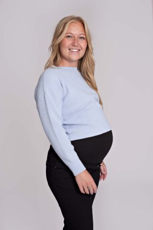 KNIT CROPPED 7008 LIGHT BLUE