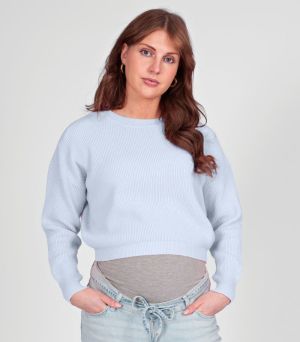 KNIT CROPPED 7008 LIGHT BLUE