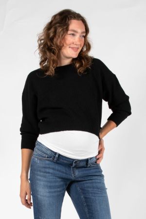 KNIT CROPPED 9000 BLACK