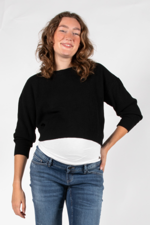 KNIT CROPPED 9000 BLACK