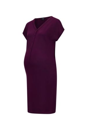 JERSEY DRESS BAMBOO BURGUNDY