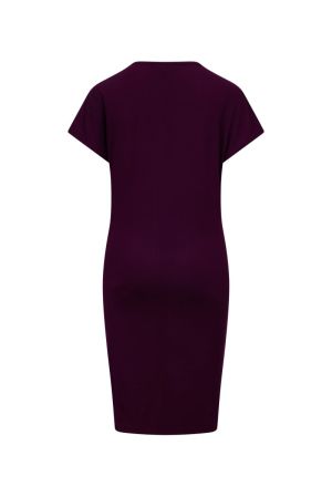 JERSEY DRESS BAMBOO BURGUNDY