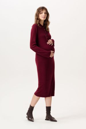 DRESS NURSING LS MIDI 4522 ZINFANDEL