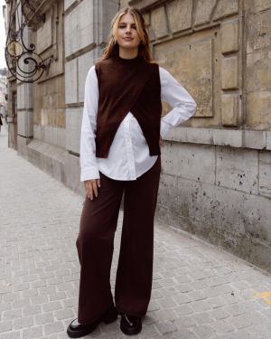 JILL JEANS WIDE LEG 8000 BROWN