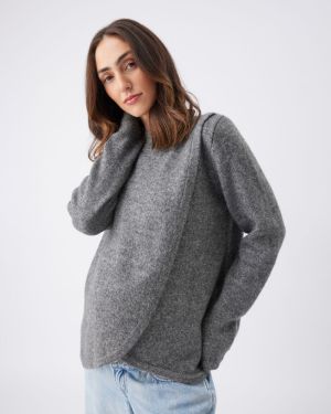 ADDISON NURSING KNIT CHAROAL