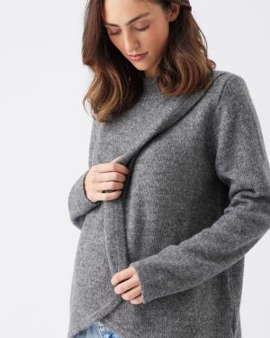 ADDISON NURSING KNIT CHAROAL
