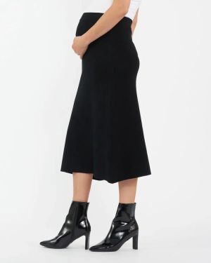 A-LINE KNIT SKIRT BLACK