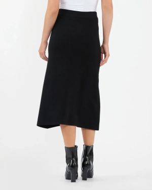A-LINE KNIT SKIRT BLACK