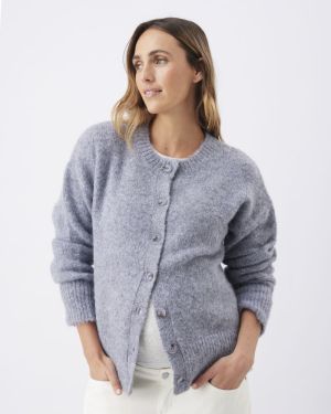 ARIANA KNIT CARDIGAN ASH BLUE