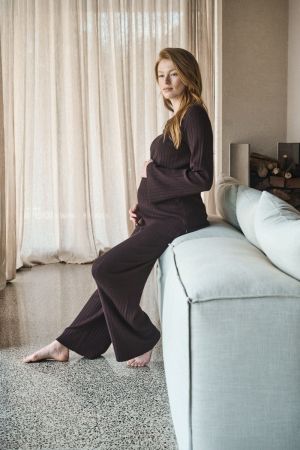 DALLAS RIB KNIT PANT COCOA