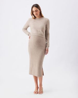 DANI KNIT SKIRT LATTE