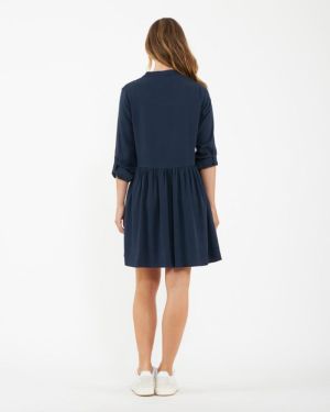 DEMI TENCEL DRESS NAVY