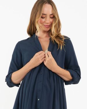 DEMI TENCEL DRESS NAVY