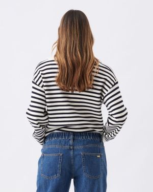 FABLE NURSING KNIT WHITE/MIDNIGHT