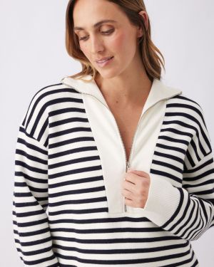 FABLE NURSING KNIT WHITE/MIDNIGHT