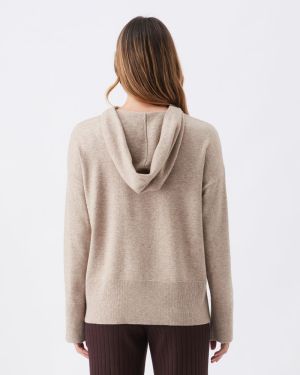 FINLEY NURSING KNIT HOODIE LATTE