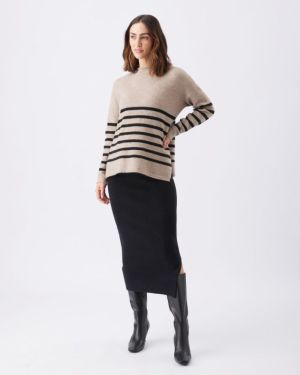 GERRIE NURSING KNIT MOCHA/BLACK