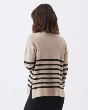GERRIE NURSING KNIT MOCHA/BLACK
