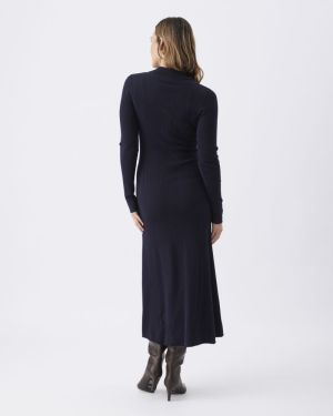 HOLLIE POLO KNIT DRESS MIDNIGHT