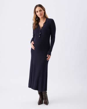 HOLLIE POLO KNIT DRESS MIDNIGHT