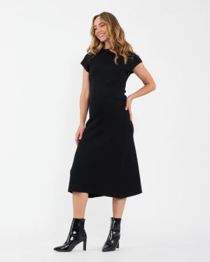 KIRA NURSING KNIT BLACK