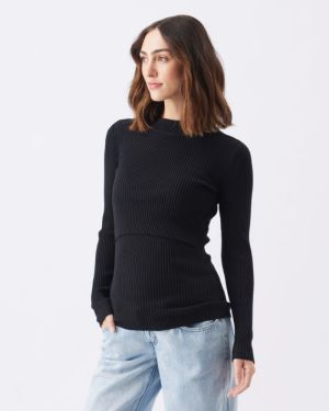LIFT UP NURSING KNIT BLACK