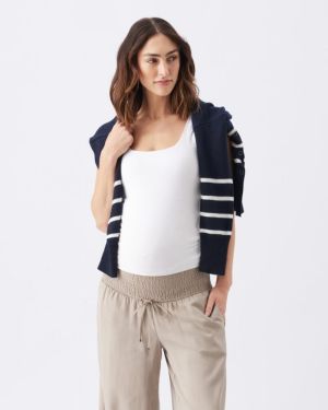 LORI NURSING KNIT NAVY/WHITE