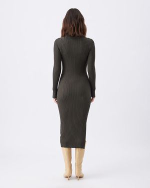 NELLA RIB NURSING KNIT DRESS IVY